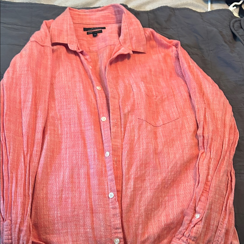 Marc Anthony Coral Luxury Slim Fit linen shirt